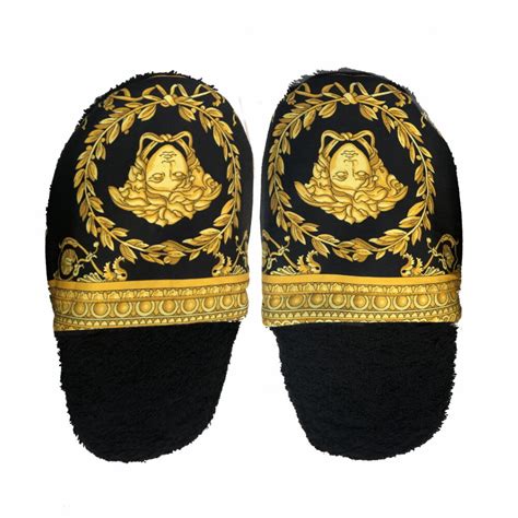 versace robe and slippers price|female Versace slippers.